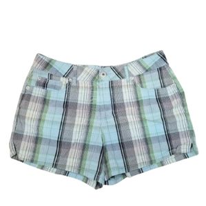 Womens Faded Glory Plaid Shorts Size 12